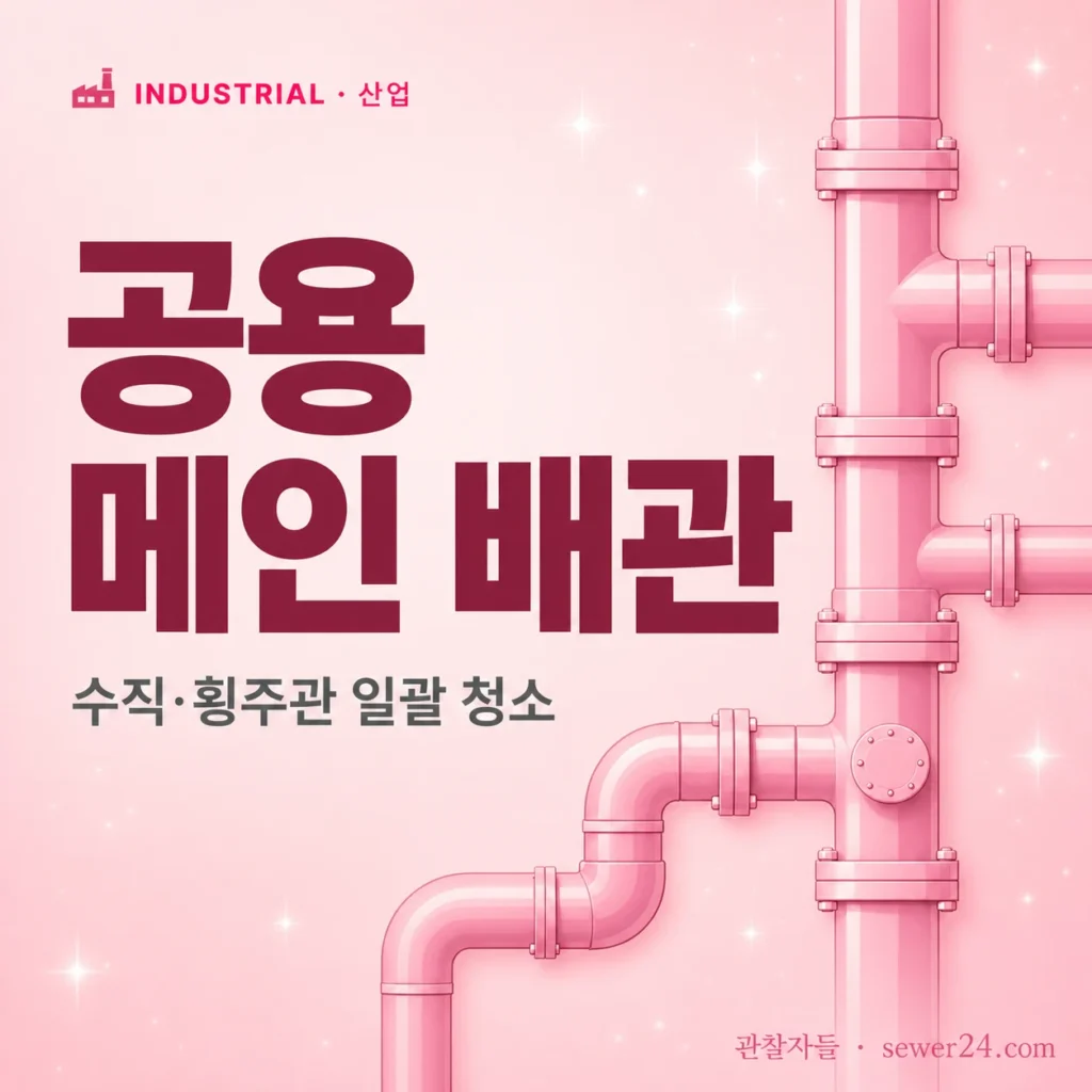 공용 메인 배관 청소 — 수직·횡주관 일괄