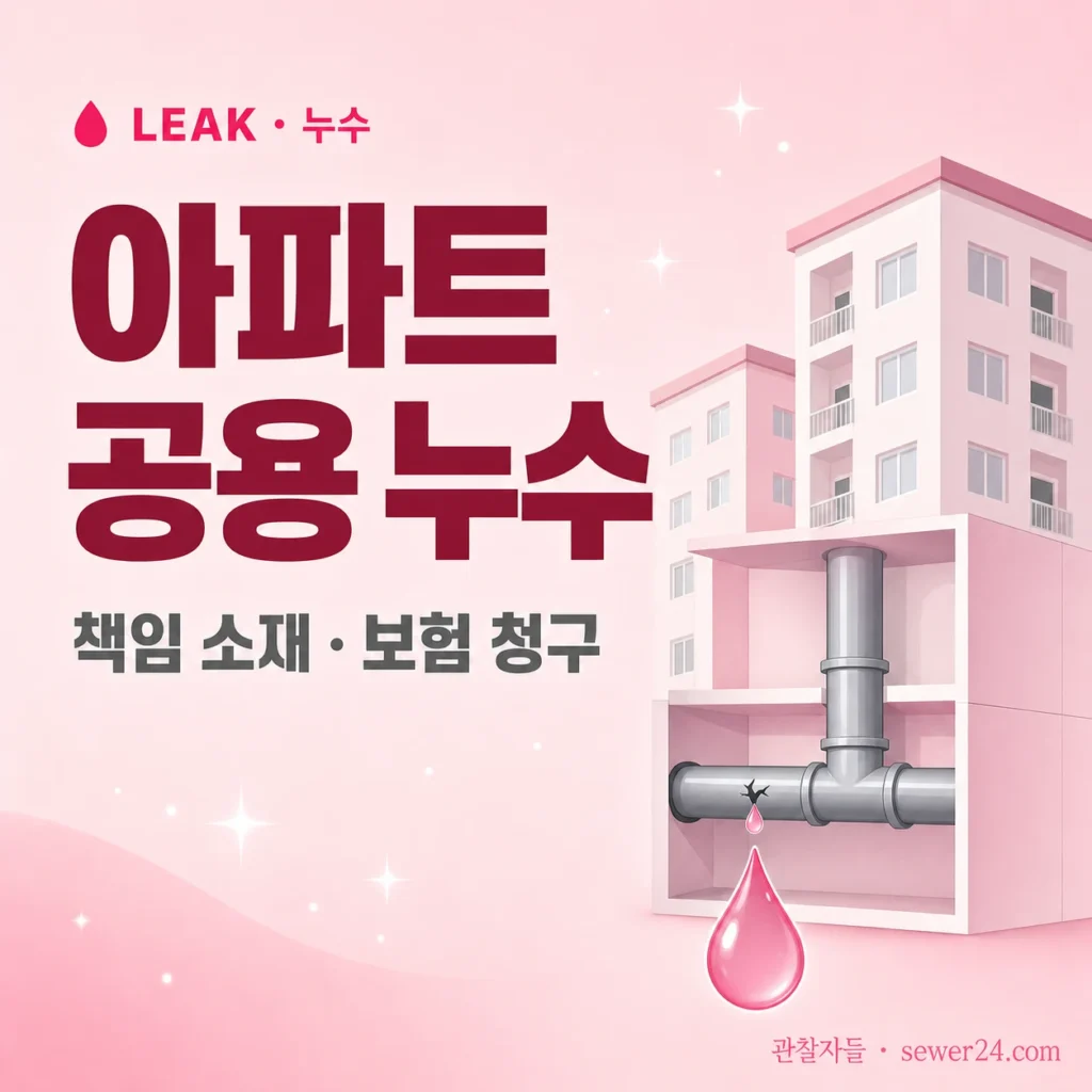 아파트 공용 배관 누수 — 책임 소재와 보험 청구