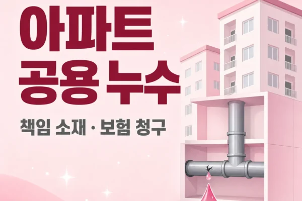 아파트 공용 배관 누수 — 책임 소재와 보험 청구