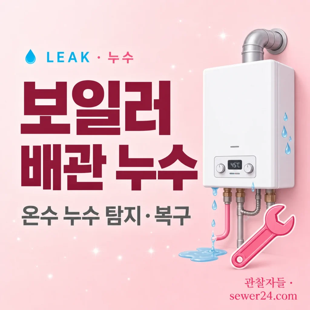 보일러 배관 누수 — 온수관·냉수관 구분과 압력 테스트