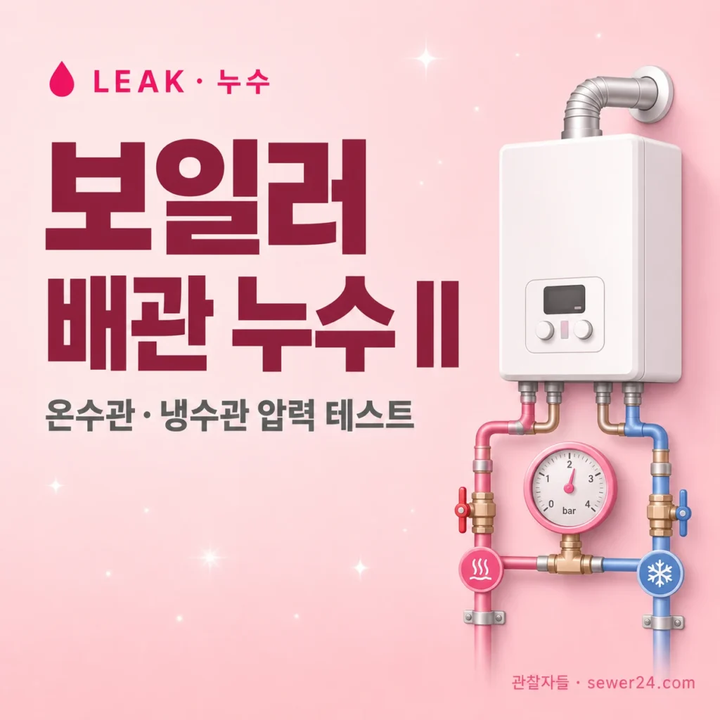 보일러 배관 누수 — 온수관·냉수관 분리와 압력 테스트 자가 진단