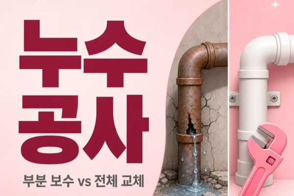 누수 공사 — 부분 보수 vs 전체 교체 판단