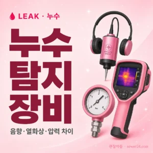 누수 탐지 장비 — 음향·열화상·압력 차이