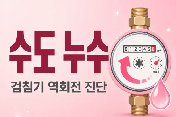 수도 누수 — 검침기 역회전 진단과 응급 차단