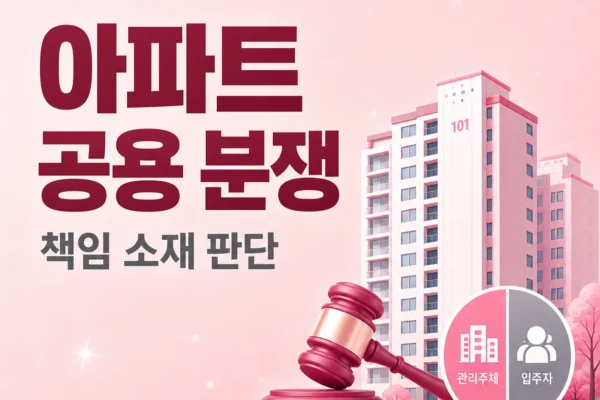 아파트 공용 배관 분쟁 — 책임 소재 판단