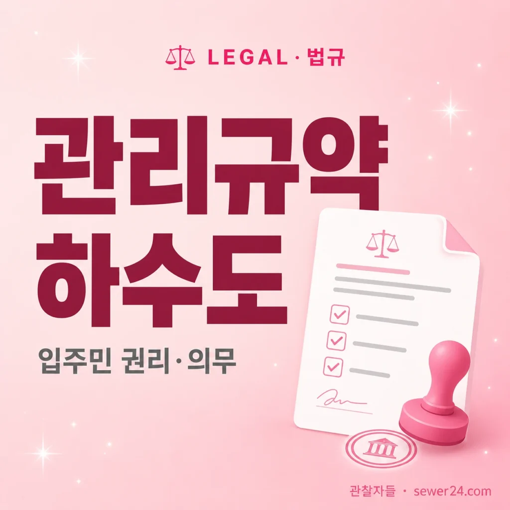 관리규약 하수도 조항 — 입주민 권리·의무