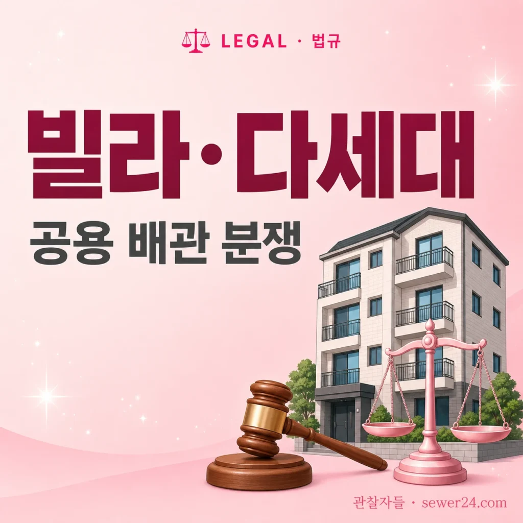 빌라·다세대 하수구 — 공용 배관 분쟁
