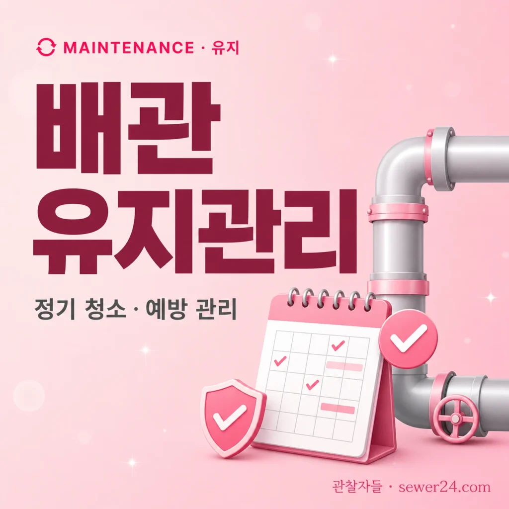 배관 유지관리 — 정기 청소·예방 관리 패키지