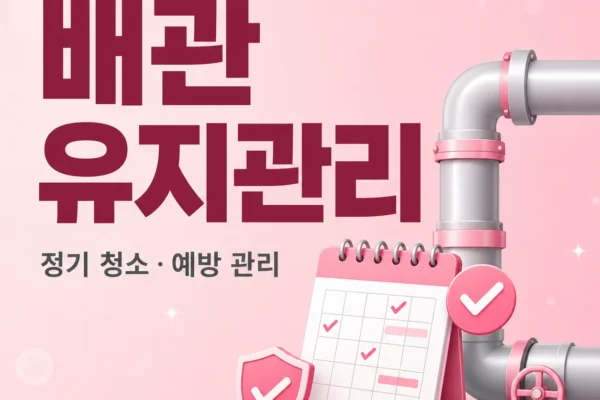 배관 유지관리 — 정기 청소·예방 관리 패키지