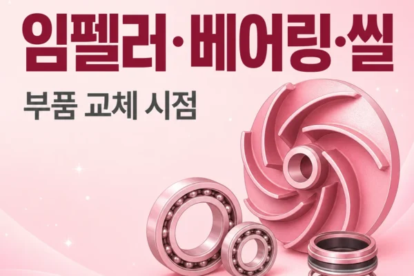 펌프 임펠러·베어링·씰 — 부품 교체 시점