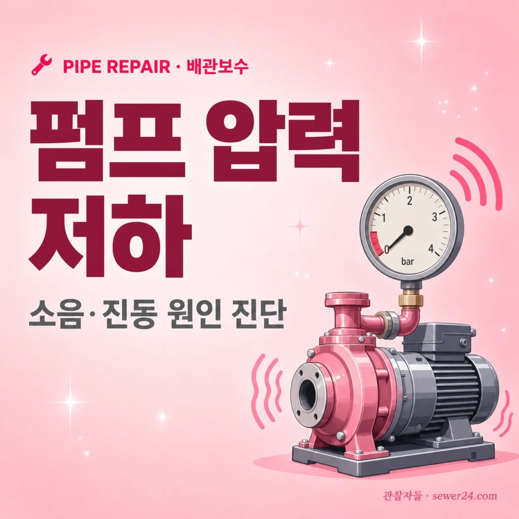 펌프 압력 저하·소음·진동 — 원인별 진단