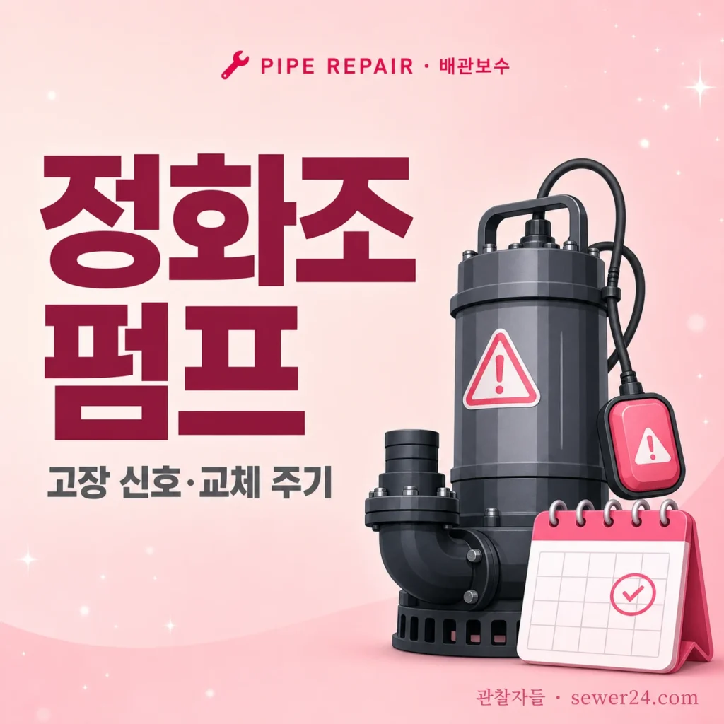 정화조 펌프 — 고장 신호와 교체 주기