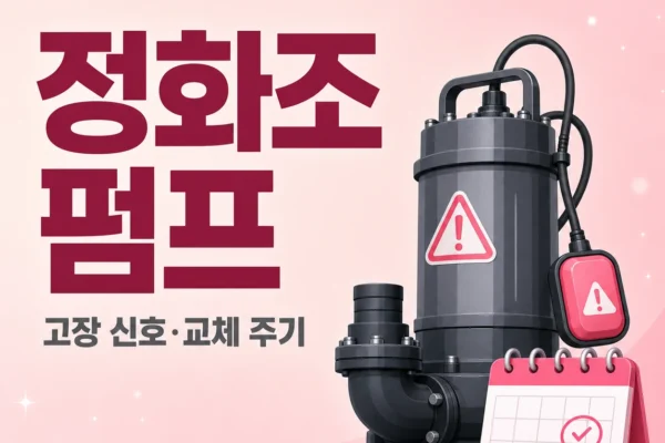 정화조 펌프 — 고장 신호와 교체 주기