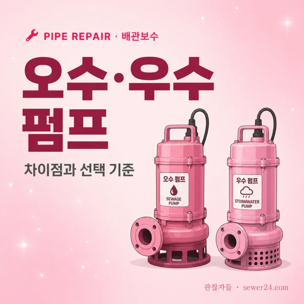 오수·우수 펌프 — 차이점과 선택 기준
