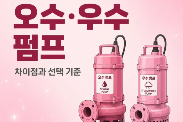 오수·우수 펌프 — 차이점과 선택 기준