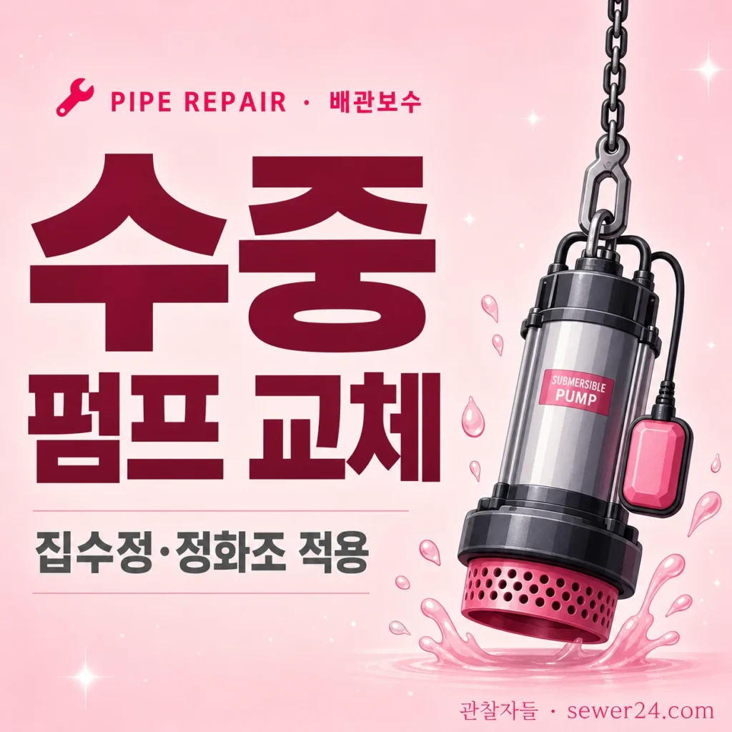 수중 펌프 교체 — 집수정·정화조 적용 기준