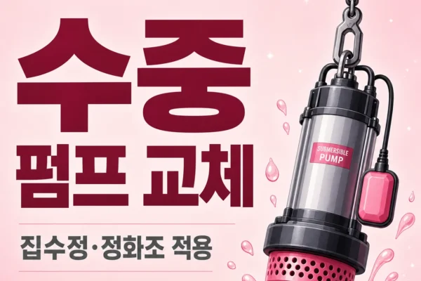 수중 펌프 교체 — 집수정·정화조 적용 기준