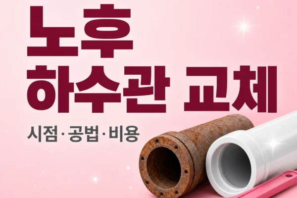 노후 하수관 교체 — 시점·공법·비용