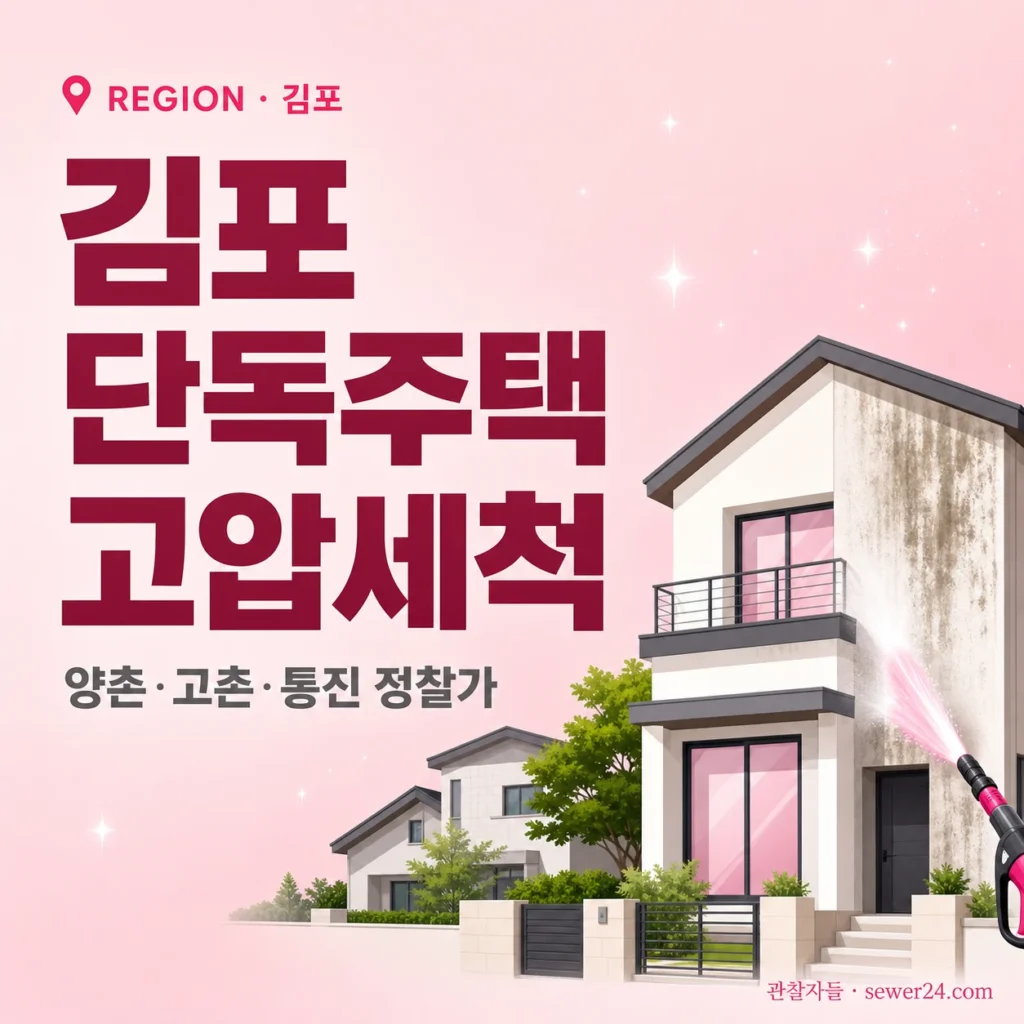 김포 단독주택 고압세척: 양촌·고촌·통진 동별 정찰가 + 농어촌 정비