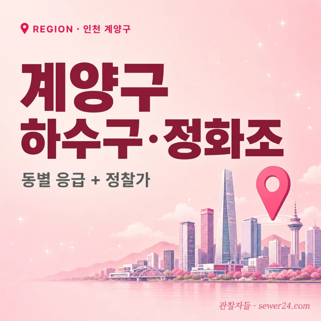 인천 계양구 하수구·정화조: 동별 응급 사례 + 24시 정찰가