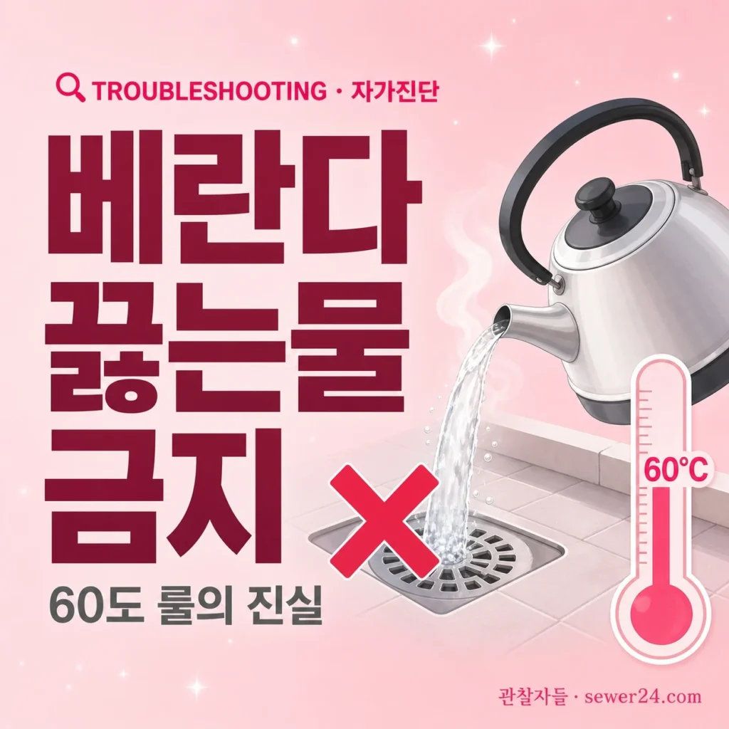 베란다 우수관에 끓는물 붓지 마세요 — 60도 룰의 진실