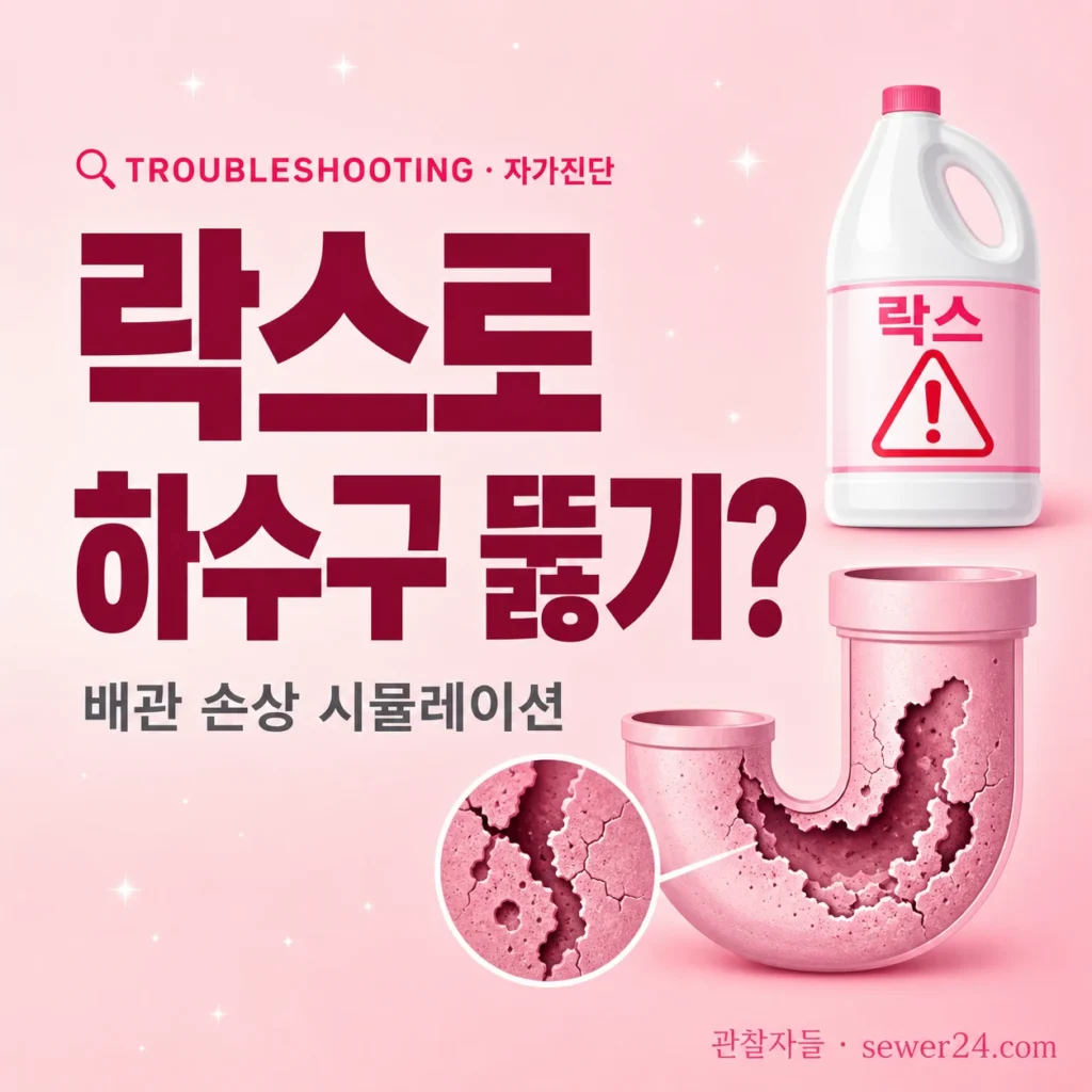 락스로 하수구 뚫을 수 있나? 배관 손상 시뮬레이션과 안전 사용 가이드