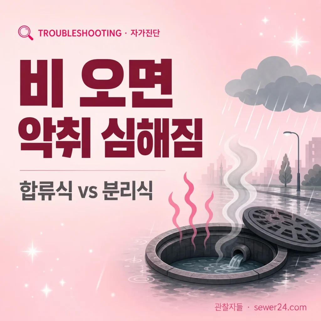 비 오면 악취 심해지는 진짜 원인 — 합류식 vs 분리식 해설