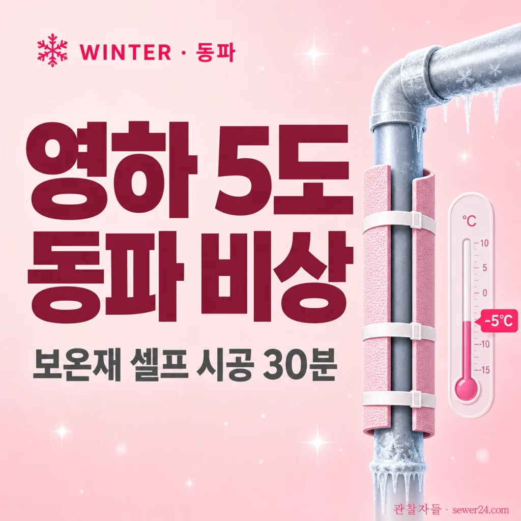 영하 5도 동파 비상: 보온재 셀프 시공 30분 매뉴얼