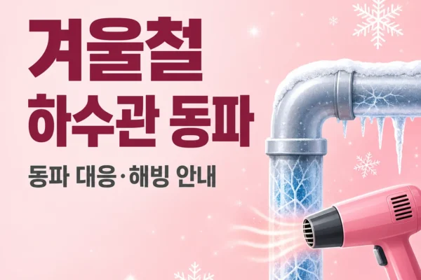 겨울철 하수관 동파 대응