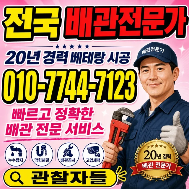 대덕구 진단탐지/배관내시경 배관 전문 기사