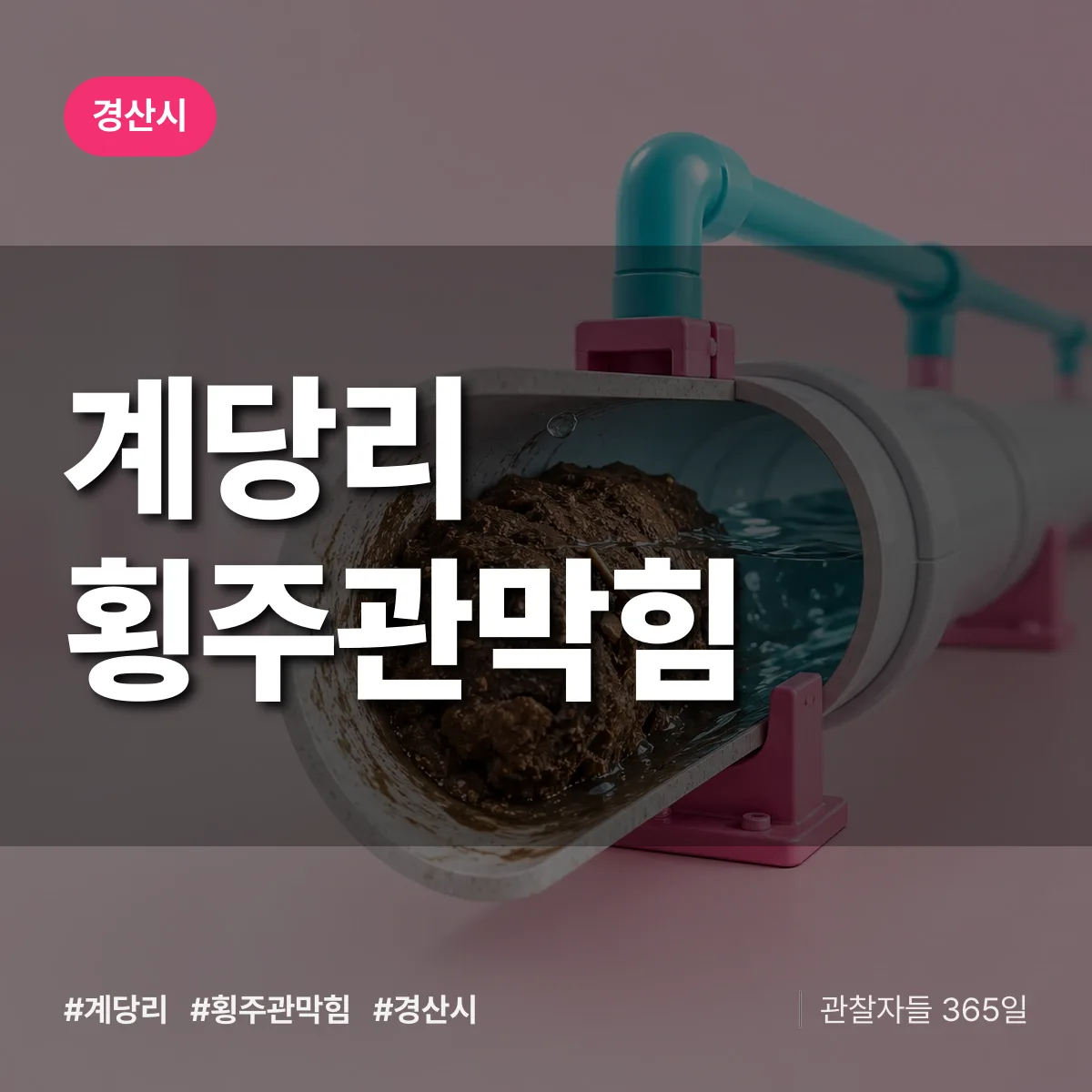경북 경산시 계당리 횡주관막힘 배너