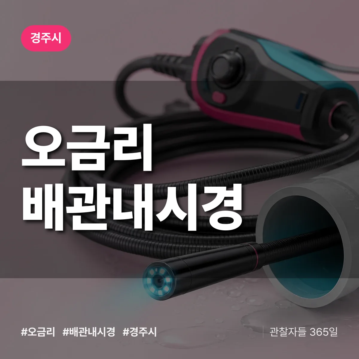 경북 경주시 오금리 배관내시경 배너