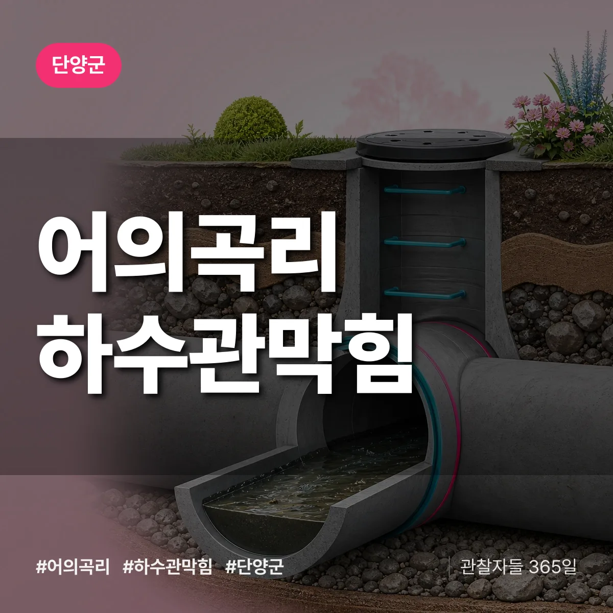 충북 단양군 어의곡리 하수관막힘 배너