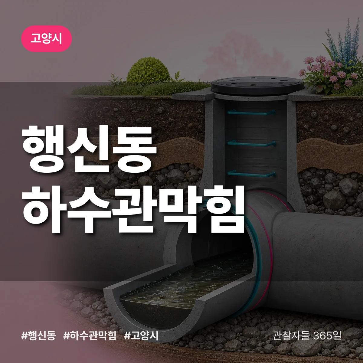 행신동 하수관막힘 배너