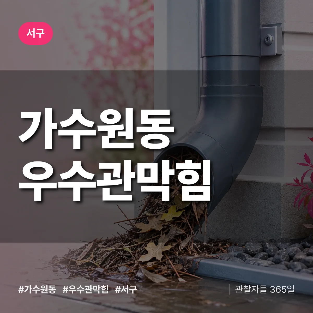 가수원동 우수관막힘 배너