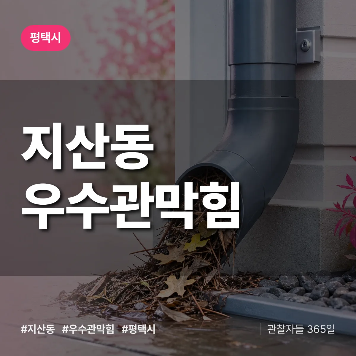 지산동 우수관막힘 배너