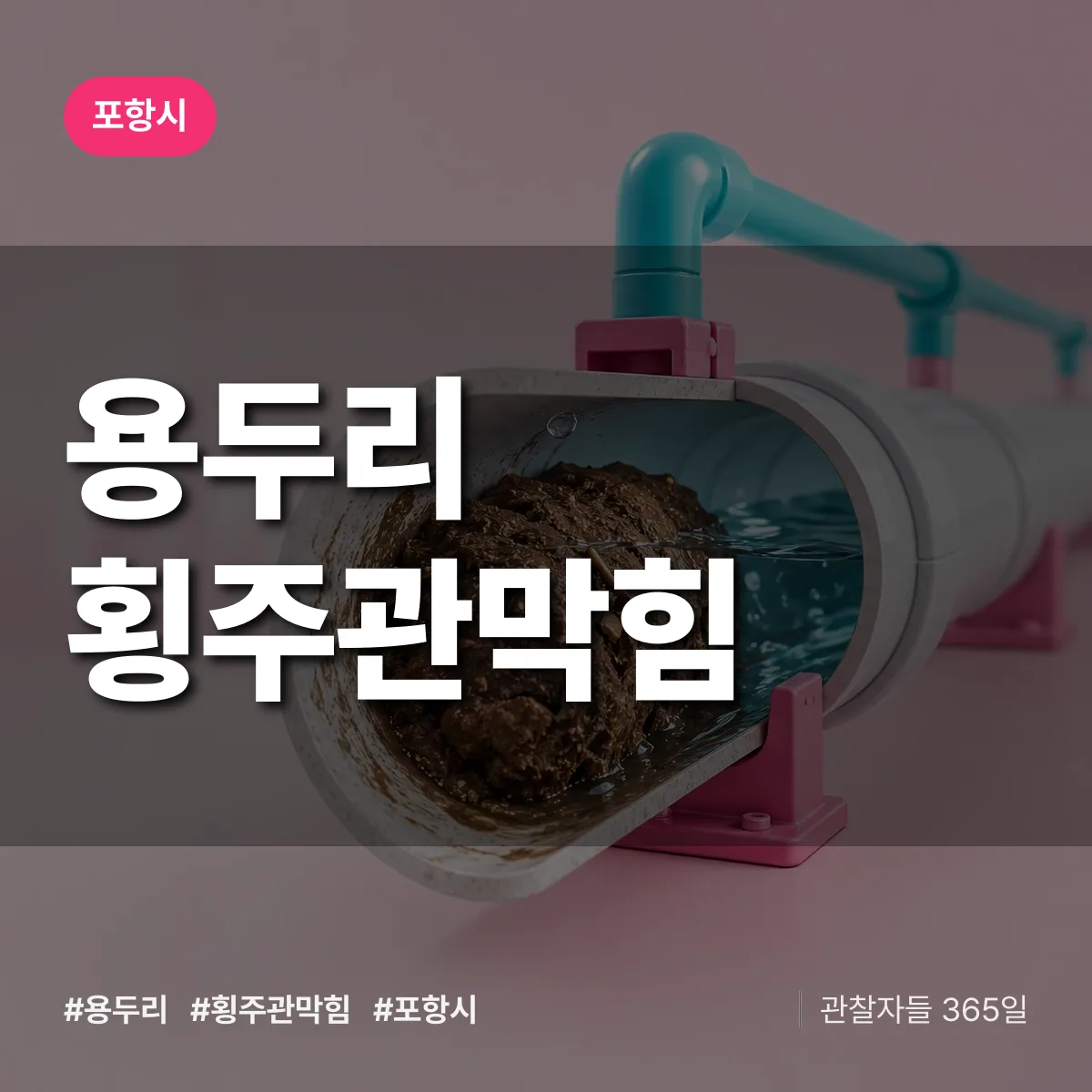 경북 포항시 용두리 횡주관막힘 배너