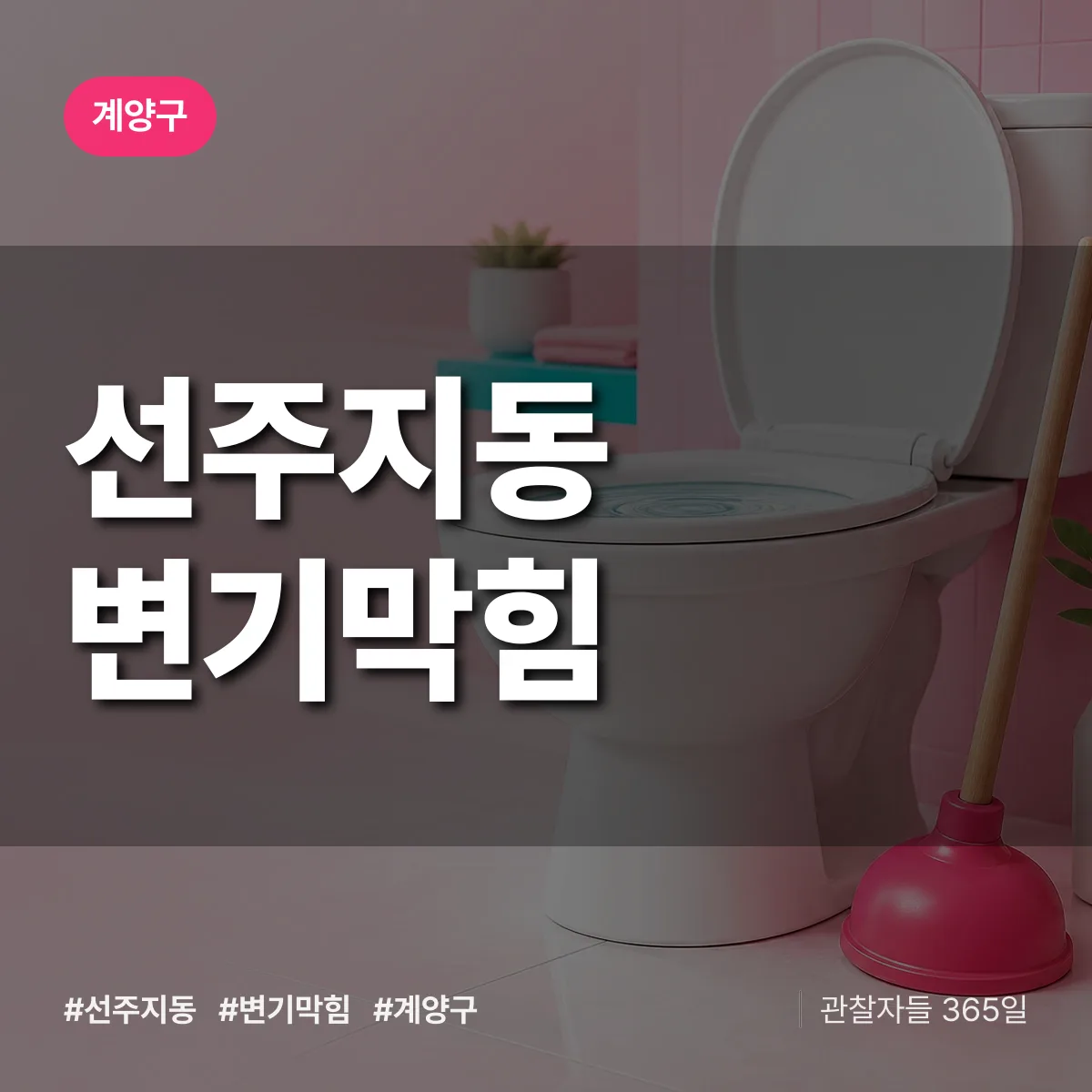 계양구 선주지동 변기막힘 상담 배너