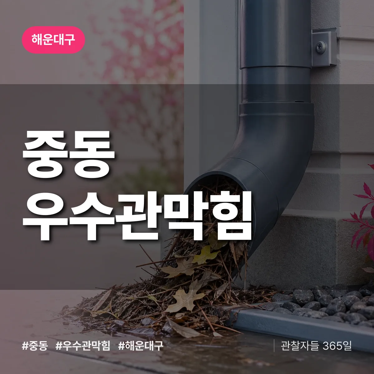 해운대구 중동 우수관막힘 상담 배너