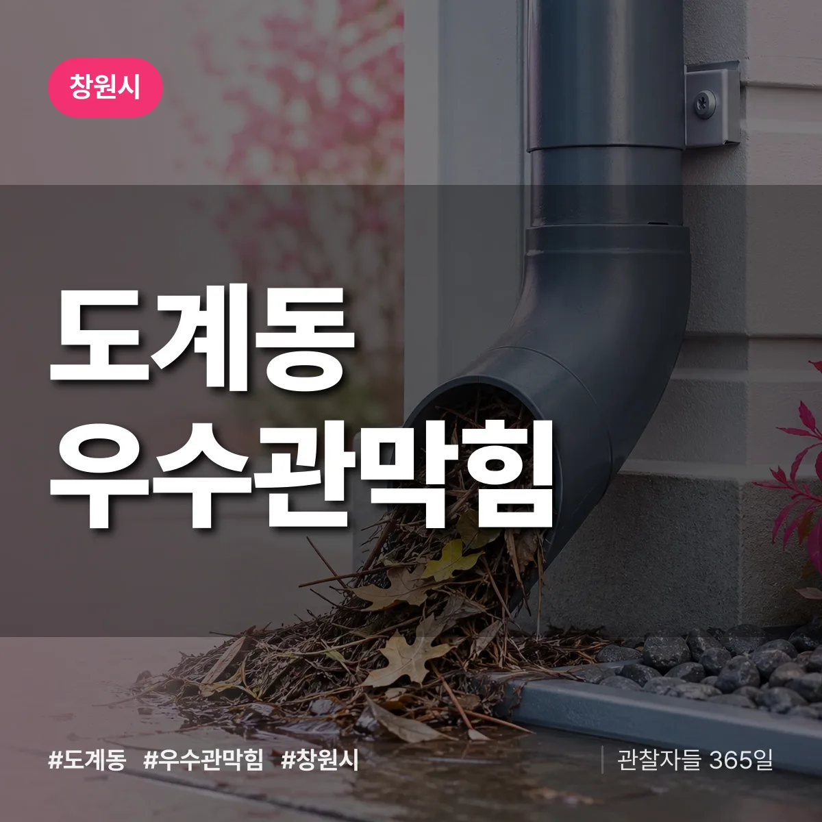 도계동 우수관막힘 배너