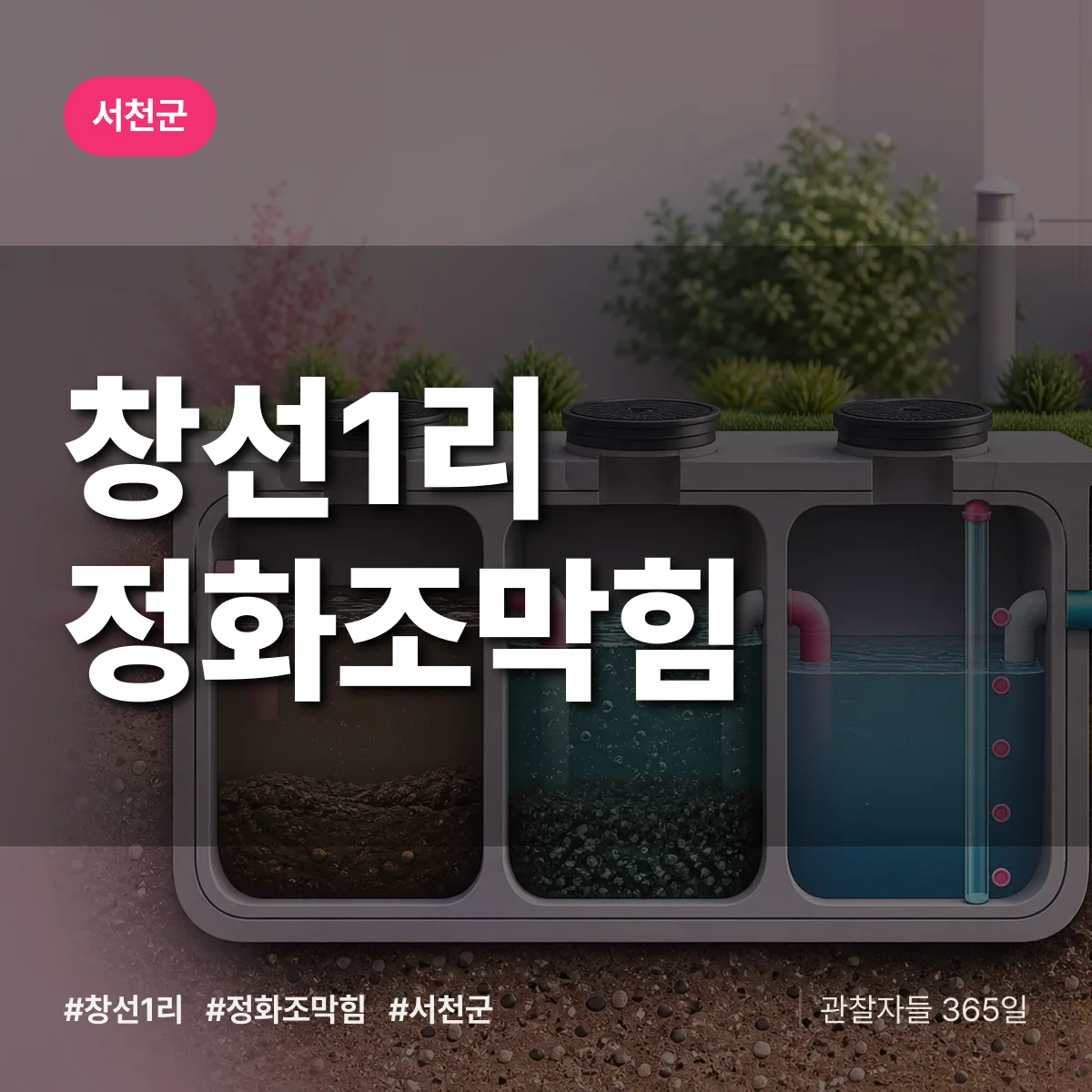 창선1리 정화조막힘 배너