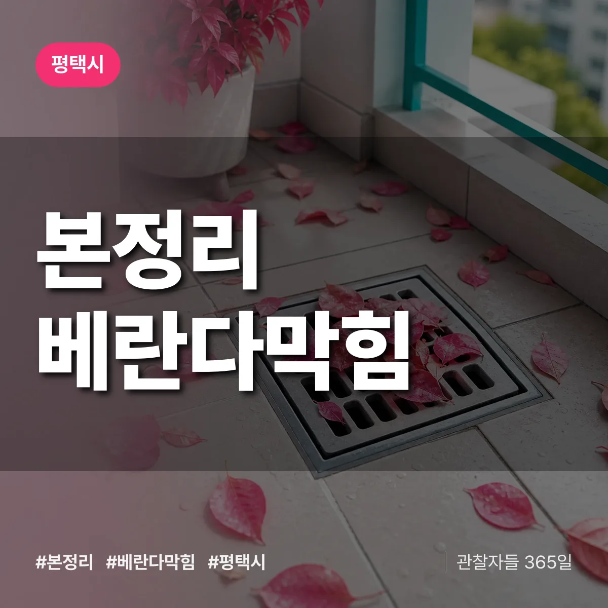 본정리 베란다막힘 배너