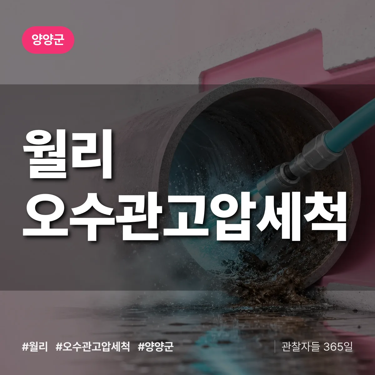 월리 오수관고압세척 배너