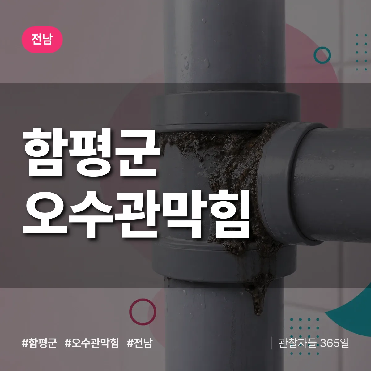 전남 함평군 오수관막힘 배너