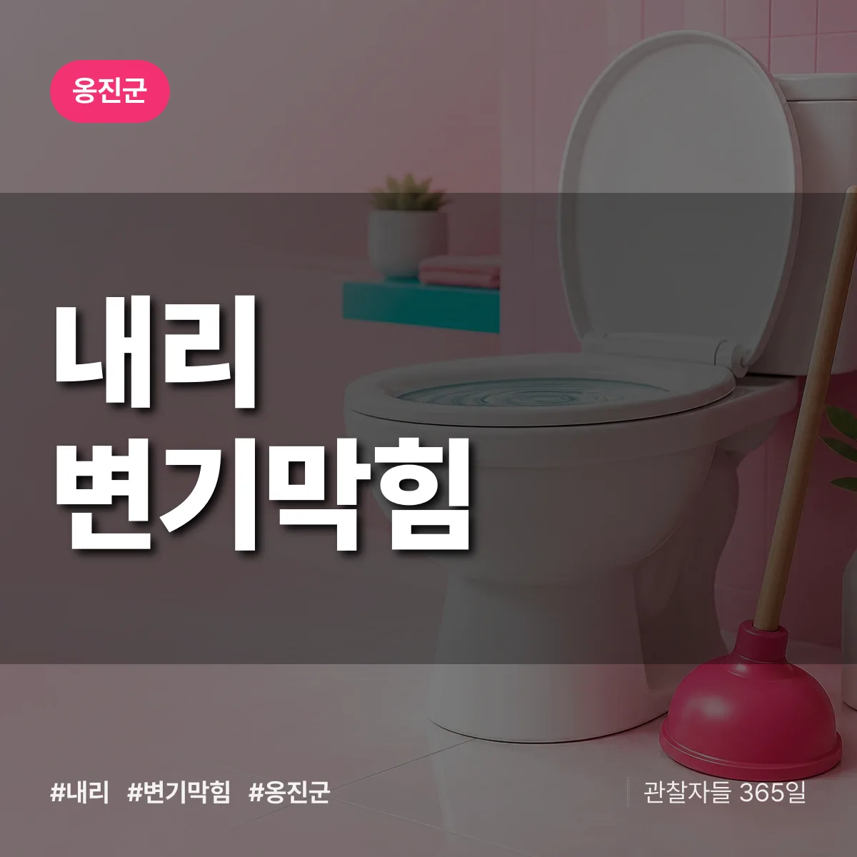 내리 변기막힘 배너