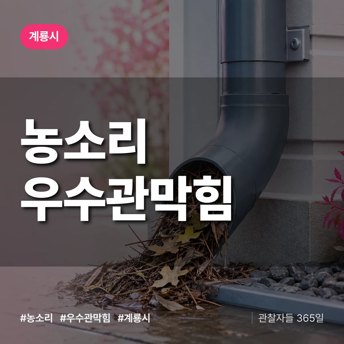 농소리 우수관막힘 배너