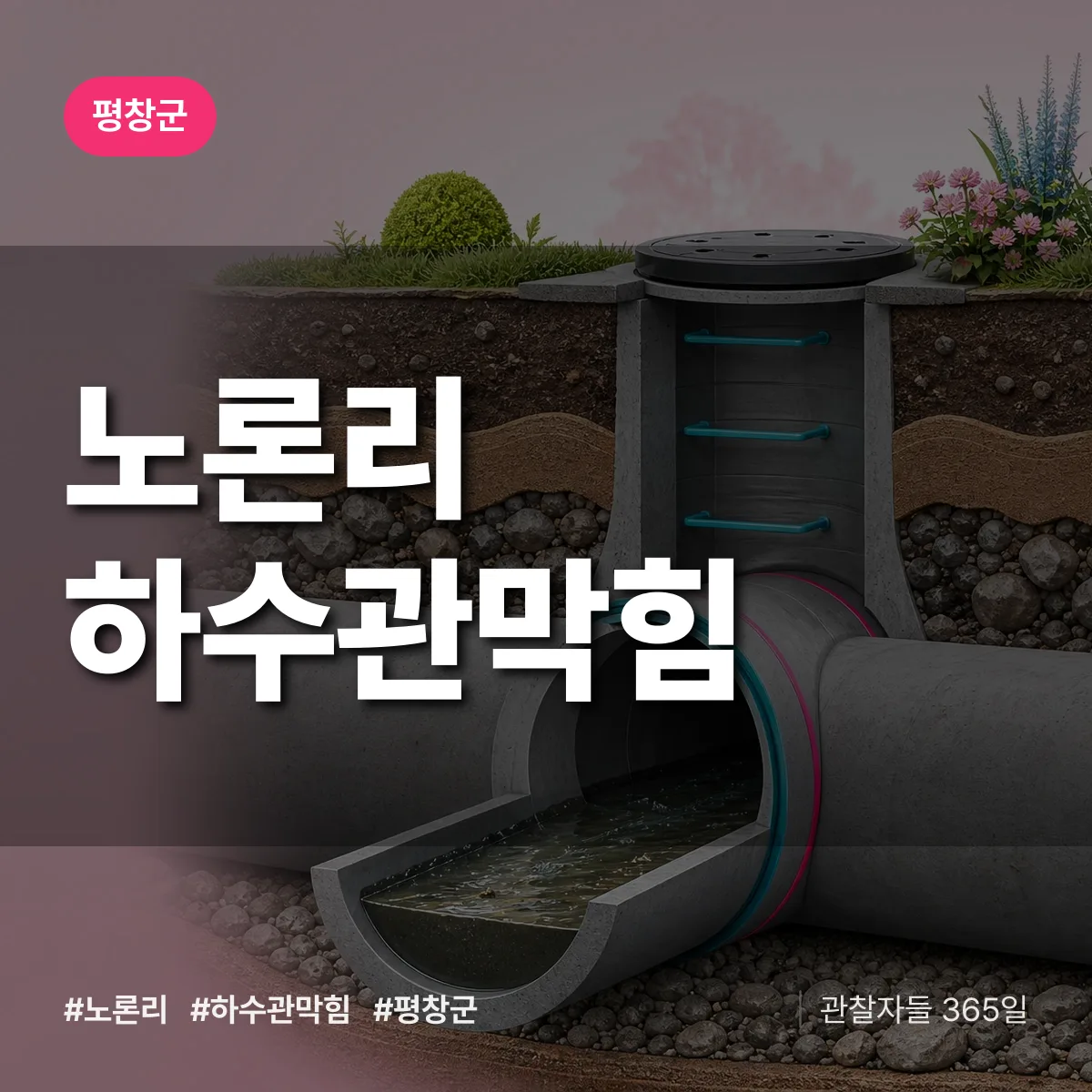 노론리 하수관막힘 배너
