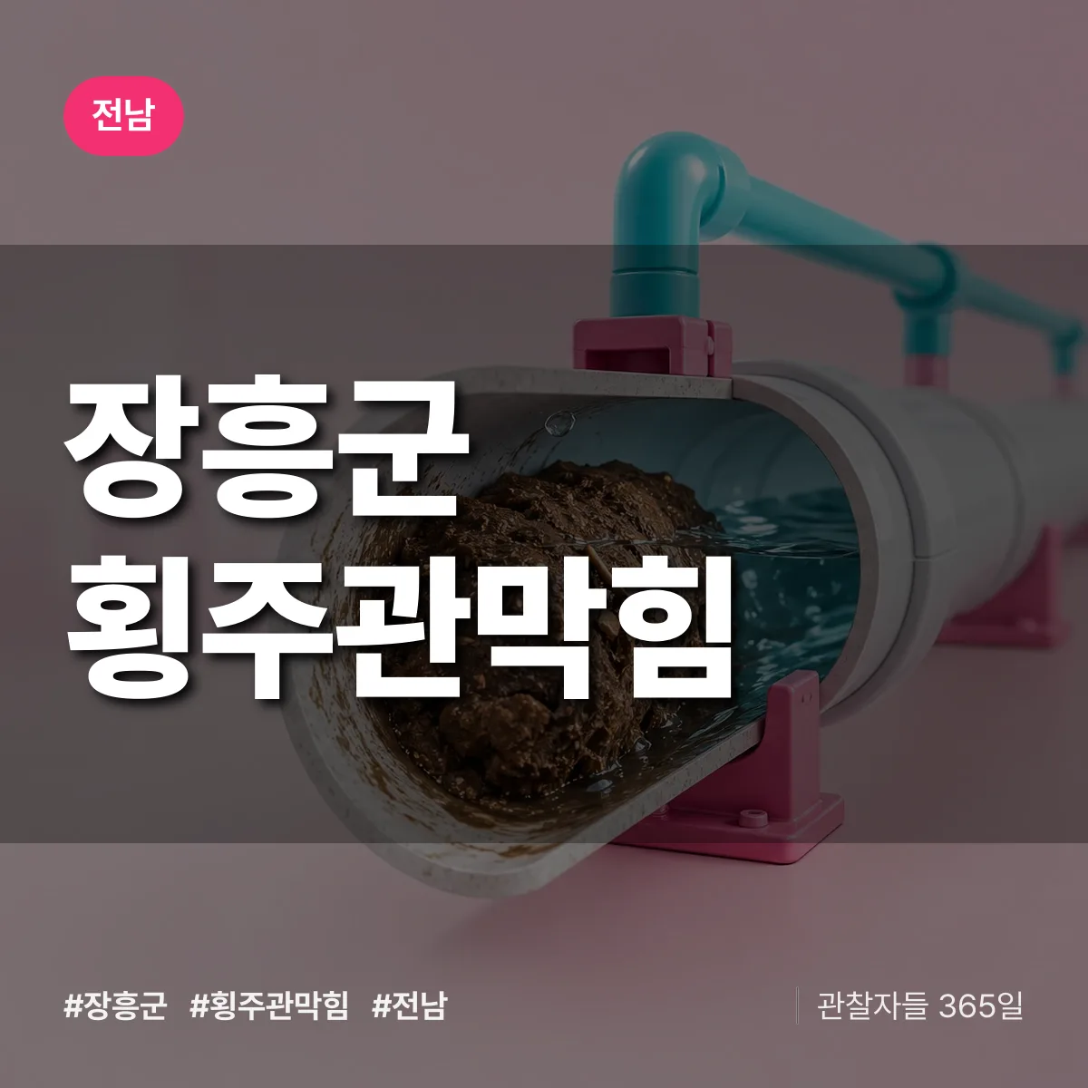 전남 장흥군 횡주관막힘 배너