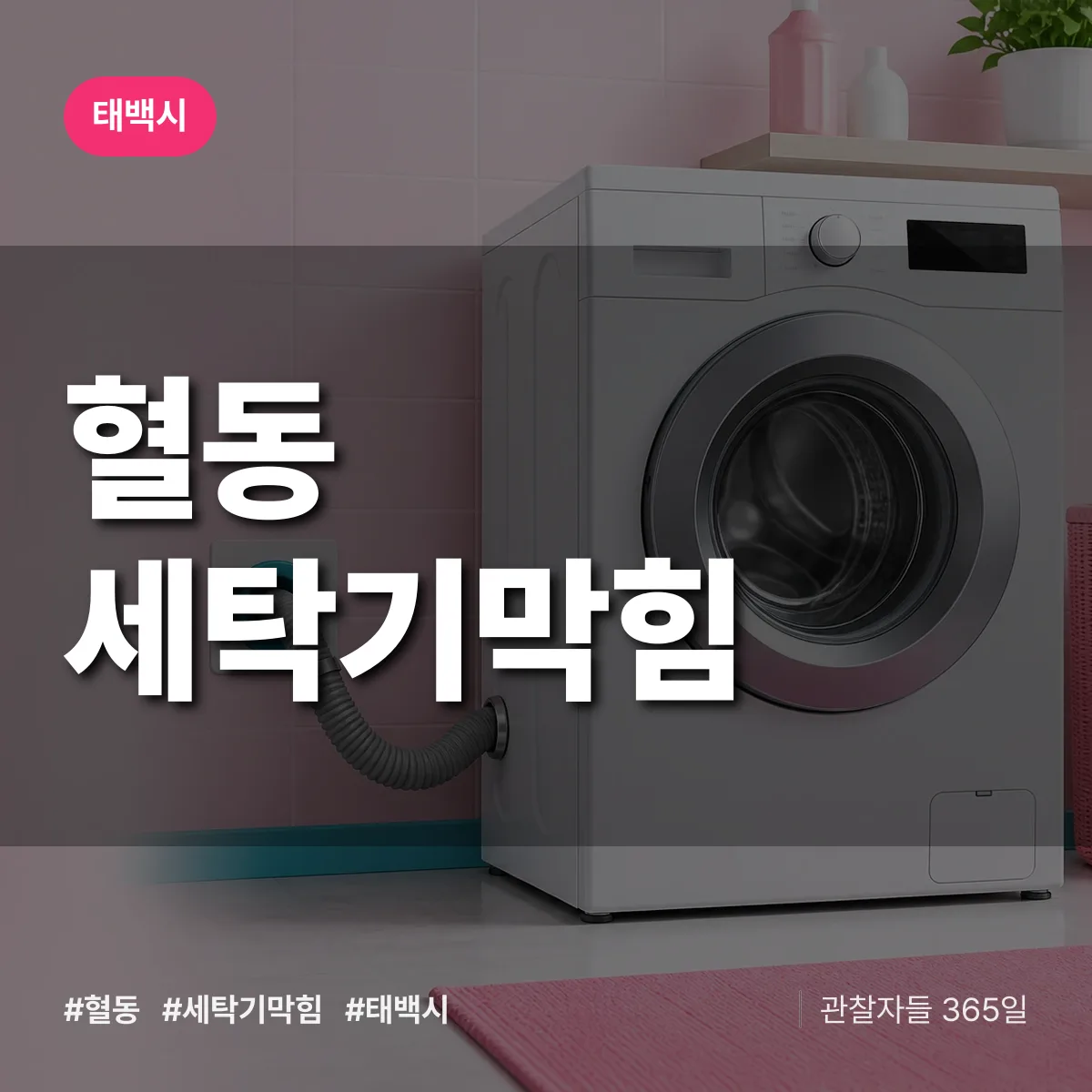 혈동 세탁기막힘 배너