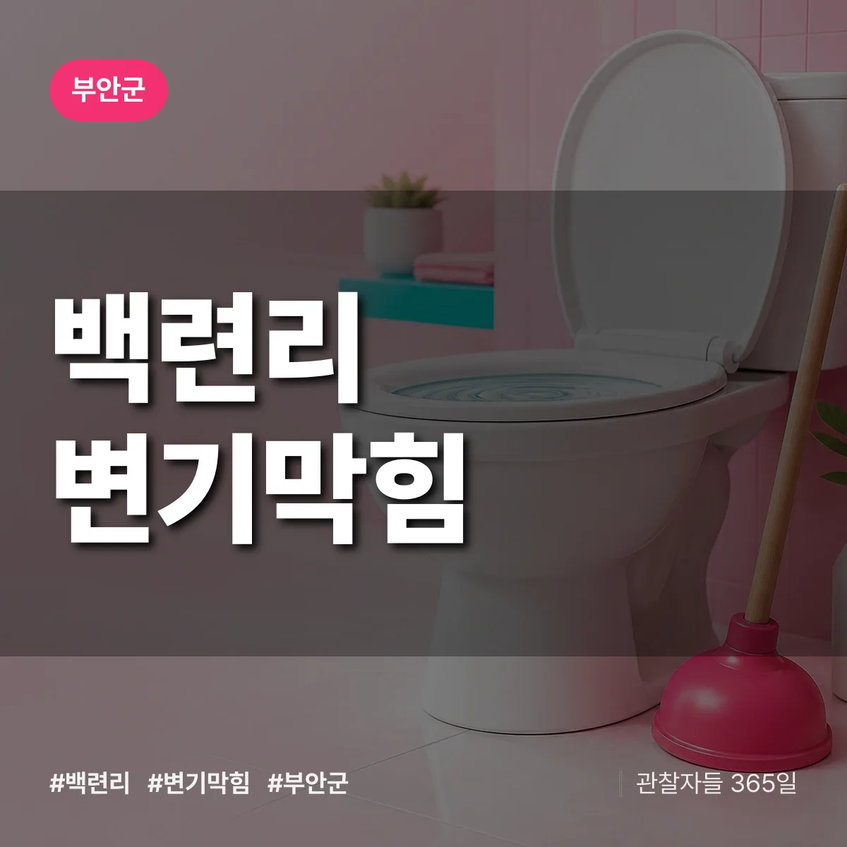 전북 부안군 백련리 변기막힘 배너